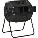Mh - composteur de jardin rotatif cyclo noir