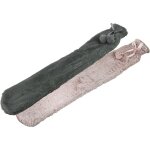 Mhome - bouillotte longue caoutchouc 1. 9l housse aspect fourrure