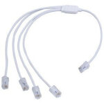 Michaud - cordon reseau rj45 quadruple longueur 400mm pour coffret de communication