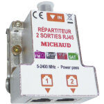 Répartiteur grd2tv 2 sorties rj45 michaud lb023 Répartiteur grd2tv 2 sorties rj45 michaud lb023