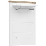 Ebuy24 - michigan penderie murale 1 tablette, 1 barre de suspension, 2 crochets pour vtements mat blanc, ...