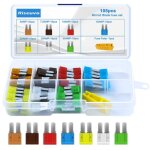 Micro2 lot de 105 fusibles  lame atr 5 a 7, 5 a 10 a 15 a 20 a 25 a 30 a pour voiture, bateau, camping ...