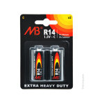 Microbatt - pile saline blister x2 mb r14 - c 1. 5v 2500mah