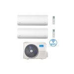 Climatiseur midea xtreme wifi r32 dual split 9000 + 18000 btu avec eu. onduleur m2oe - 18hfn8 - q classe ...