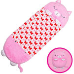 Mignon sac de couchage et oreiller 2 en 1 happy nappers pour enfant?sac de couchage pliable avec couette ...