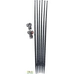 Mikado - tuteur tomate - pack 150 anthracite : 6 tuteurs 150 cm et 24 attaches