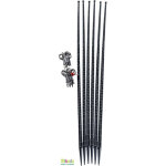 Mikado - tuteur tomate - pack 180 anthracite : 6 tuteurs 180 cm et 24 attaches