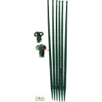 Mikado - tuteur tomate - pack 180 vert jardin : 6 tuteurs 180 cm et 24 attaches