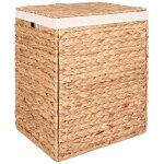 Mikail - panire  linge pliable en jacinthe d'eau