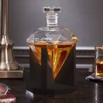Mikamax carafe diamant transparent 850 ml avec socle ch�ne