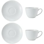 Mikasa chalk chalk set de 2 tasses � cappuccino et soucoupes en porcelaine de, tasses de daily coffee, ...