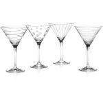 Mikasa creative tops cheers set de verres de martini verres � cocktail de crystal, set de 4, multi - ...