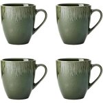 Mikasa jardin set de 4 cups, green, set de 4 cups, 420ml cups de gres for tea & coffee - gift box de ...