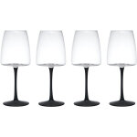 Mikasa palermo crystal set de 4 verres de vin rouge, 450ml, pied noir, cristal 100% sans plomb de, dans ...