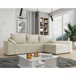 Bestmobilier - mike - canap� d'angle r�versible - 4 places - convertible avec coffre - en velours c�tel� ...