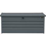 Miles coffre de jardin en mtal - 600l, anthracite 165 x 70 x 62 cm - coffre de rangement extrieur avec ...