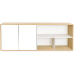 Miliboo - buffet bas scandinave finition bois clair et blanc l190 cm ezia Miliboo - buffet bas scandinave finition bois clair et blanc l190 cm ezia