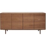 Miliboo - buffet vintage en bois fonc noyer 4 portes l160 cm suva