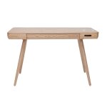 Miliboo - bureau connect multimdia avec tiroir bois clair massif l120 cm clever