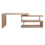 Bureau modulable design en bois clair ch�ne l140 - 214 cm max