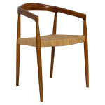 Miliboo - chaise ethnique en bois teck massif et cannage rotin negara