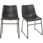 Chaises industrielles noires (lot de 2) new rock Chaises industrielles noires (lot de 2) new rock