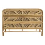 Miliboo - commode vintage en rotin 3 tiroirs l120 cm galon