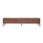 Miliboo - meuble tv bois fonc noyer 3 tiroirs l180 cm benja