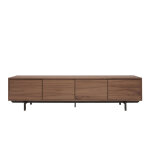 Miliboo - meuble tv vintage bois foncé noyer et métal noir l200 cm manny Miliboo - meuble tv vintage bois foncé noyer et métal noir l200 cm manny