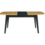 Miliboo - table extensible rallonges int�gr�es rectangulaire bois et noir l140 - 180 cm meena