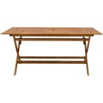 Miliboo ? table de jardin pliante rectangulaire en acacia massif l170 x l90 x h76 cm ? 10 places ? trou ...