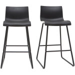 Miliboo - tabourets de bar design noir 65 cm (lot de 2) ona