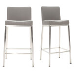 Miliboo - tabouret design gris h66 cm (lot de 2) epsilon