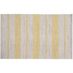 Miliboo - tapis / descente de lit rectangulaire beige à rayures jaunes 50 x 80 cm cabourg Miliboo - tapis / descente de lit rectangulaire beige à rayures jaunes 50 x 80 cm cabourg