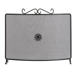 Mille - pare - a tincelles courba torsada pour chemina e en fer forga cm 62x42 h