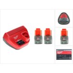 Milwaukee - kit de dmarrage sans fil 12 v avec 2x batterie 2, 0 ah + chargeur m12 c12c
