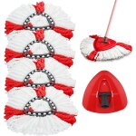 4pcs tte de serpillre de rechange en microfibre + 1 tte de vadrouille compatible avec vileda 2 - en ...