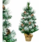 Mini arbre de noël artificiel de table h60cm en pvc avec 34 branches, décoré de pommes de pin base de ... Mini arbre de noël artificiel de table h60cm en pvc avec 34 branches, décoré de pommes de pin base de ...