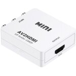 Mini av rca cvbs vers hdmi vido audio convertisseurs adaptateur support 720 1080p pour camra, xbox ...