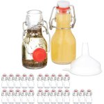 Mini bouteilles en verre, lot de 25, petites fioles  remplir, 50 ml, fermeture  trier, transparent ...