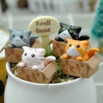 Mini chat mignon 4pi�ce, ornement de chaton de jardin, cadeau pour enfants, d�coration de chambre de ...