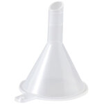 Mini entonnoir en plastique transparent � large ouverture, lavable au lave - vaisselle, pour poudres, ...