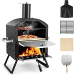 Mini four � pizza d'ext�rieur � bois pour 2 pizzas, pelle � pizza, pierre � pizza, couvercle �tanche, ...