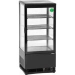 Mini frigo vitrine � poser - noire 78 l - bartscher