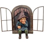 Mini nain de jardin en r�sine, elfe out the door tree hugger, sculpture d'arbre amusante d�coration de ...
