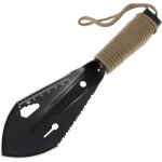 Mini pelle de jardin en acier inoxydable, m�tal pour jardinage, camping agricole (noir)
