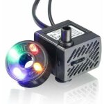 Mini pompe � eau avec led 150l / h 2 w petit aquarium, jardin, fontaine, bassin de jardin, fontaine, ...