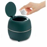 Mini poubelle de bureau ronde avec couvercle, plastique, pour la maison, la cuisine, la salle de bain, ...