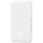 Mini power bank 5000mah 20w + cble usb - c 20v / 3a blanc