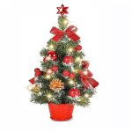 Mini sapin de no�l artificiel, petit sapin de no�l avec lumi�res led, mini d�coration d'arbre de table ...